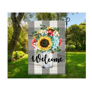Sunflower Garden Flag, Spring Garden Flag ,Garden Flag ,PNG,,sublimation ,digital download, 12x18, Rustic, Country, Farmhouse Garden Flag