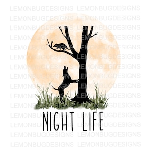 Nachtleben PNG, Coon Hunter PNG, Jagd PNG, Waschbär PNG, Coon Jagd PNG, Coon Jäger PNG, Digitaler Download Sublimation, Printable