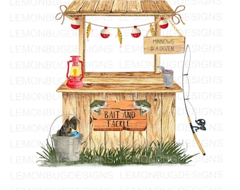 Negozio di esche da pesca PNG: Design dell'attrezzatura (download digitale)
