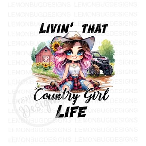 La vie de fille à la campagne PNG | VTT PNG | Agriculture png | Mudding png, téléchargement numérique | sublimation | Art imprimable