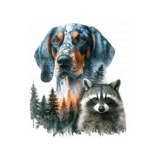 Waschbär-Jäger PNG, Jagd PNG, Waschbär PNG, Waschbär-Jagd png, Waschbär-Jäger png, Sublimation, printable Art