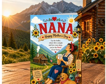 Happy Mother's Day Nana PNG; Country Nana png, Print Your Own  (Digital Download)
