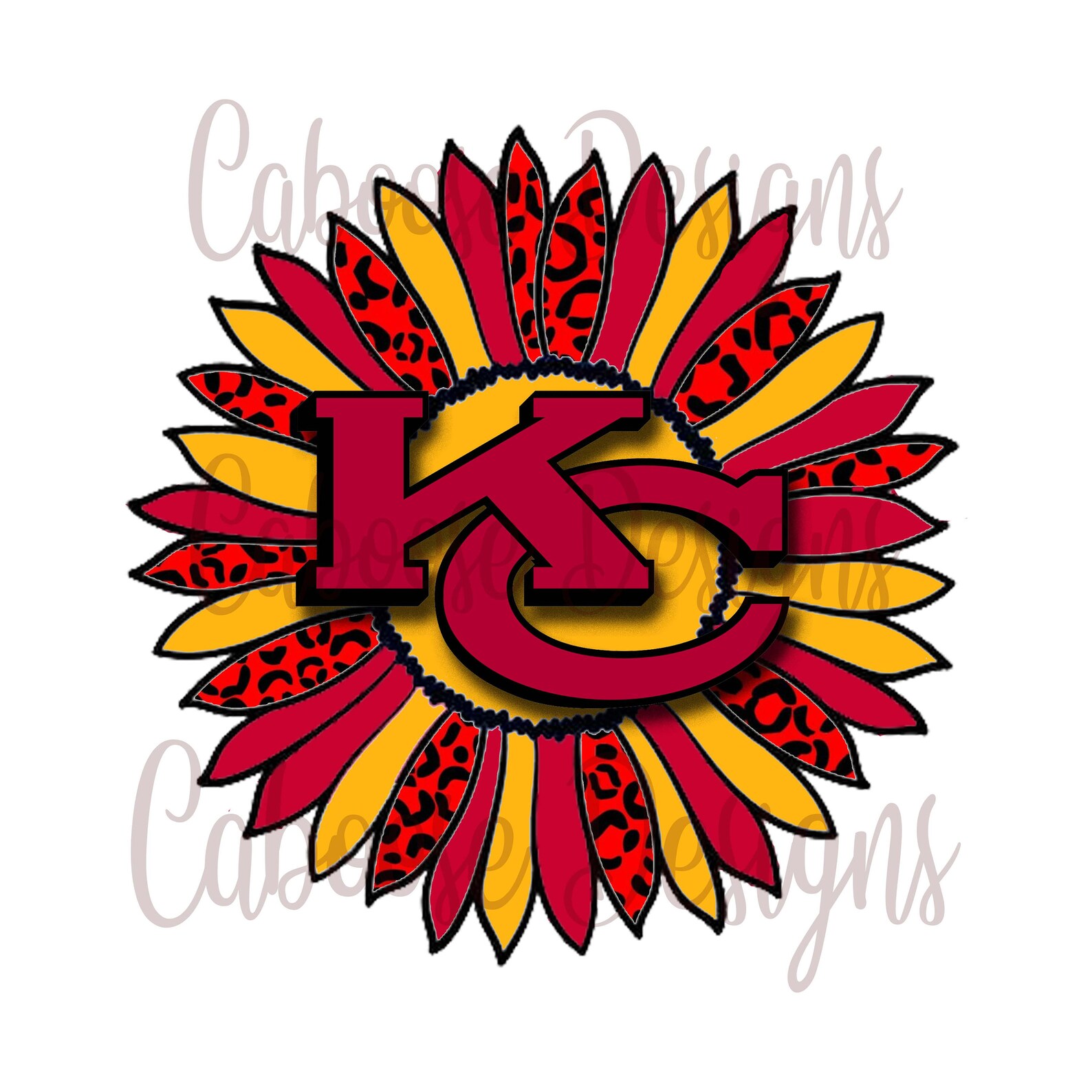 Kansas City Chiefs Sunflower Digital Design png jpeg Etsy