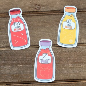 Zodiac Milk Fire Sign smaken Sticker