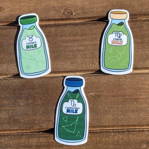 Sternzeichen Milk Earth Sign Aromen Sticker