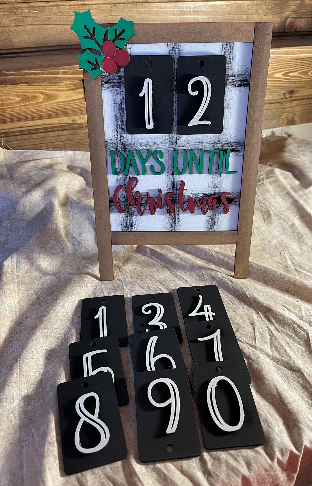Christmas Countdown, Stand, Number Countdown, Blank or Painted - Etsy