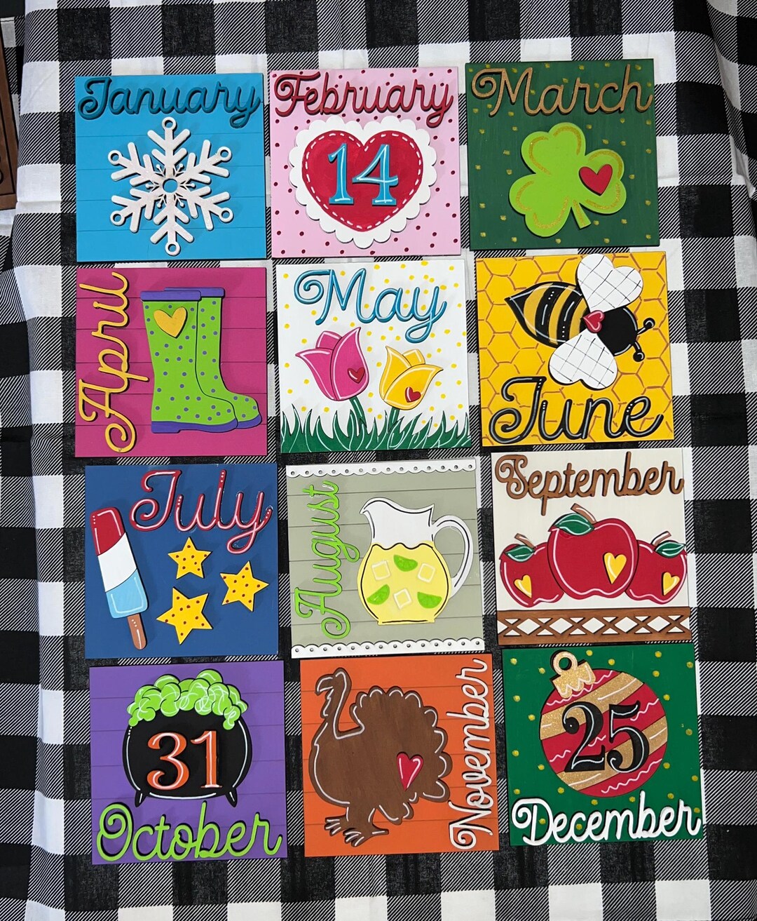 Twelve Month Sign Bundle for Interchangeable Frame. All Twelve Months ...