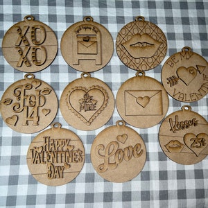 Valentines Ornaments, unfinished, wood pieces, ready for you to paint, DIY