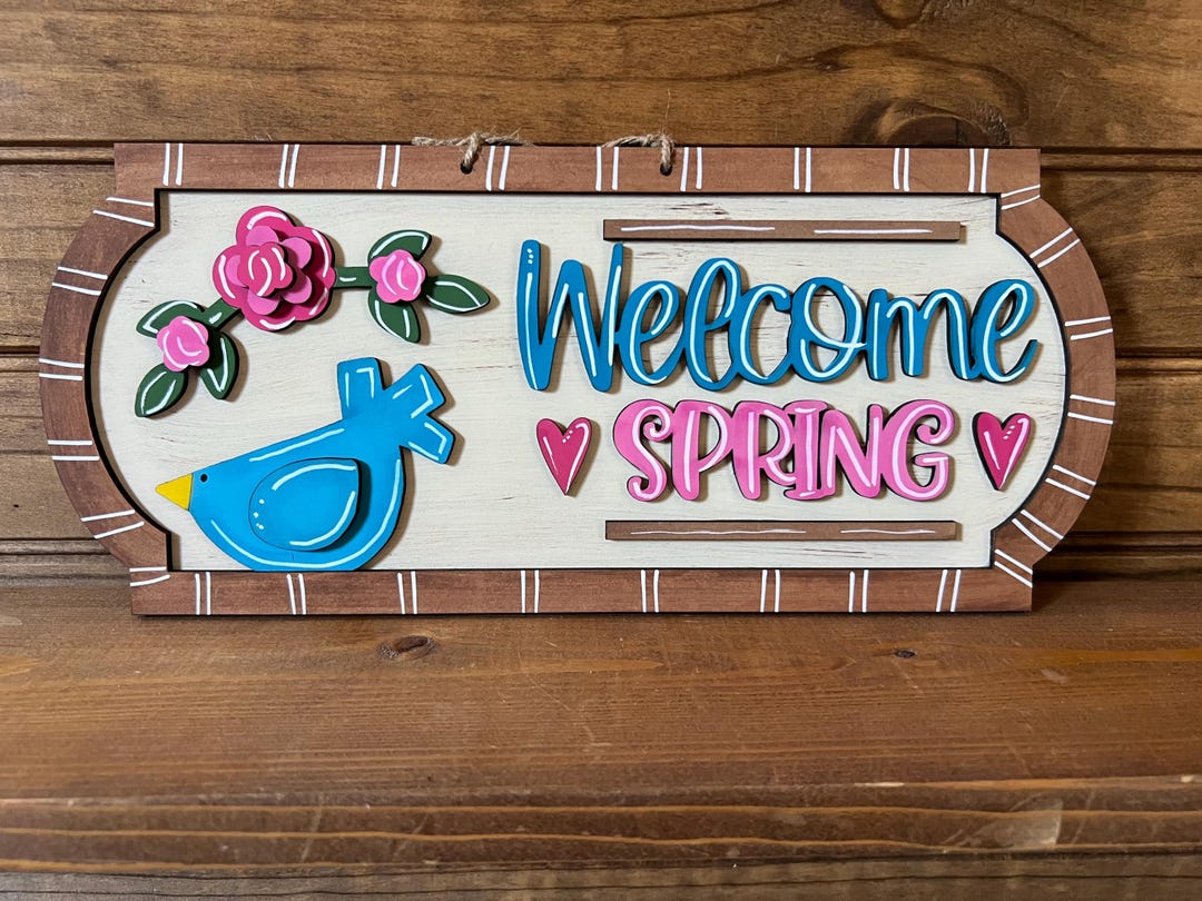 Welcome Spring Sign, Painted, or DIY - Etsy