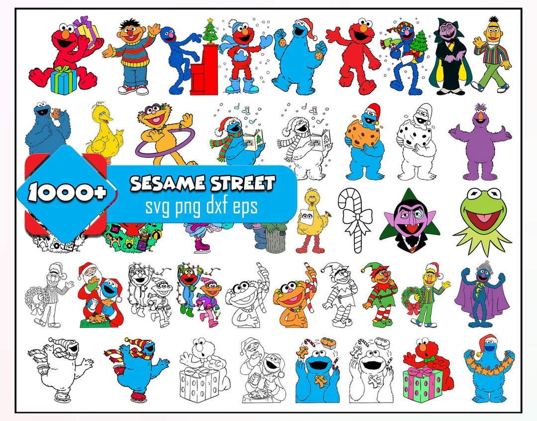 Sesamestreet Svg Bundle Sesame Birthday Party Sesame Monster - Etsy