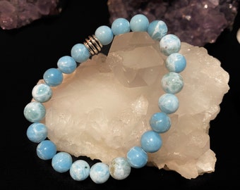 Bracelet de guérison Larimar 8mm