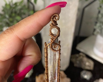 Lemurian Wire Wrapped Pendant