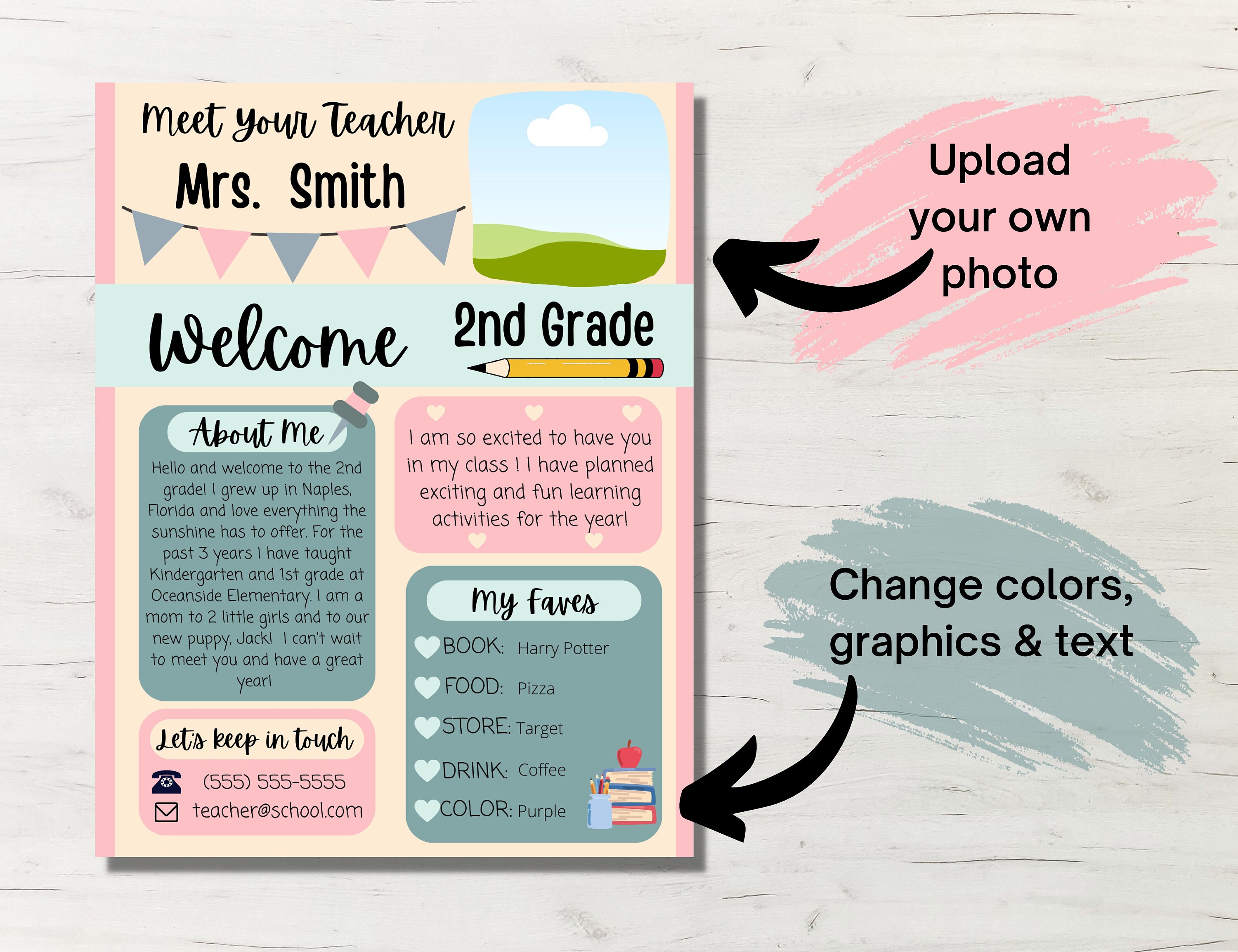 Meet Your Teacher Template, Editable Meet Your Teacher Template Meet Your Teacher Template, Editable Meet Your Teacher Template