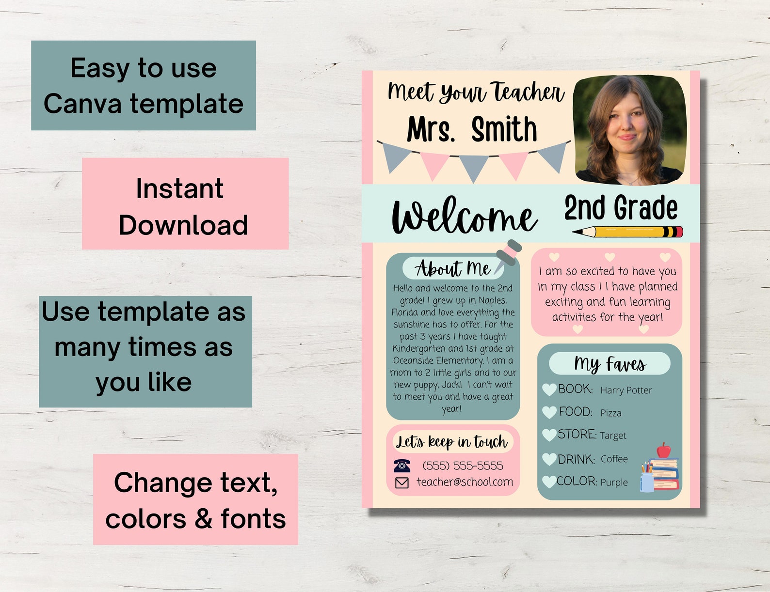 Meet Your Teacher Template, Editable Meet Your Teacher Template ...