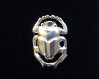symbol of rebirth and power silver-plated Scarab Beetle