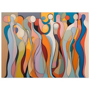 Poster abstrakte Kunst, bunt, Pastelltöne, Wandkunst, Wohn Deko, Kunstbild, Wandgestaltung, Abstrakt, Kunstbild, Art, Wand Deko, matt