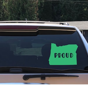 Oregon Proud Decal | Proud Oregonian Decal | Oregon Sticker Car Decal, Oregonian Sticker