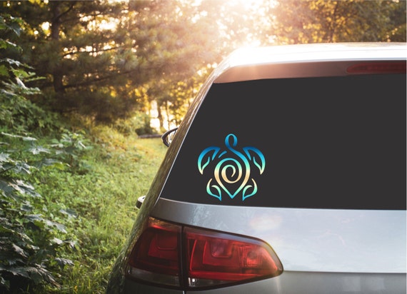 Sea Turtle Art Decal Sea Turtle Pattern Solid Sticker for car window laptops tumblers water bottles tumbler, Save the Turtles Tropical decor
