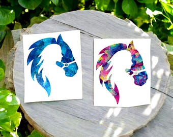 Custom Cowgirl Horse Glitter Decal Sticker, Costal Cowgirl Silhouette Car & Tumbler Decal, Western Country Girl Rodeo Horse Trailer gift