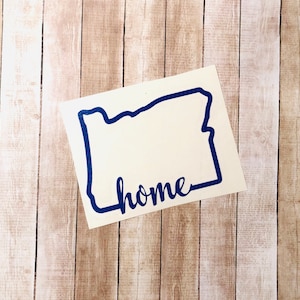 Oregon Home Vinyl decal, Car decal, cup decal