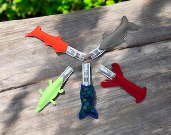 Shark Ice pop sleeve, Alligator frozen treat holder, Party favor, Lobster freeze pop holders, Personalized Basket Gift shark favor