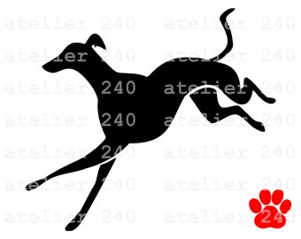 greyhound silhouette etsy greyhound silhouette etsy