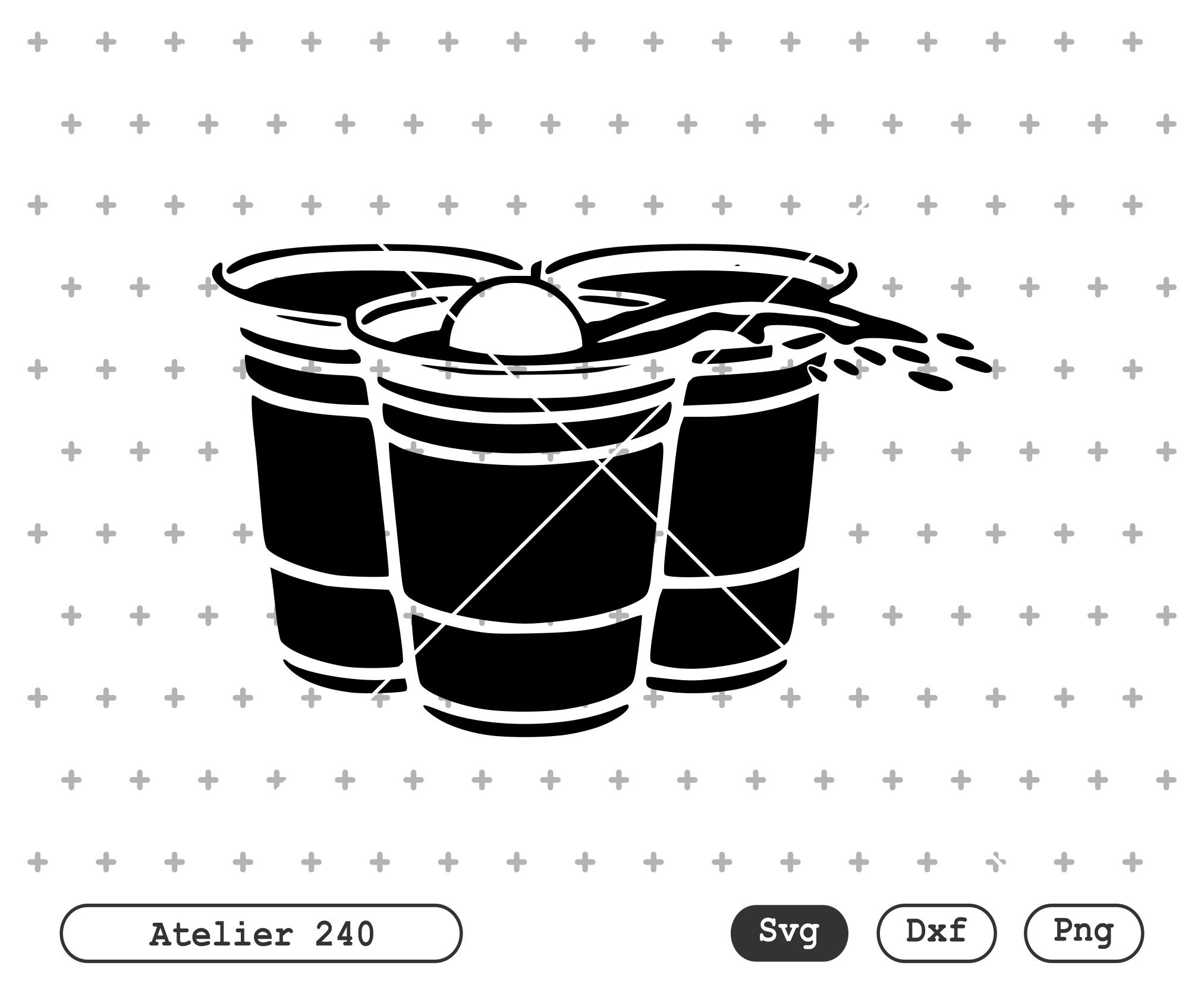 Beer Pong Cups Svg Cut File Commercial Free Instant Etsy Hong Kong