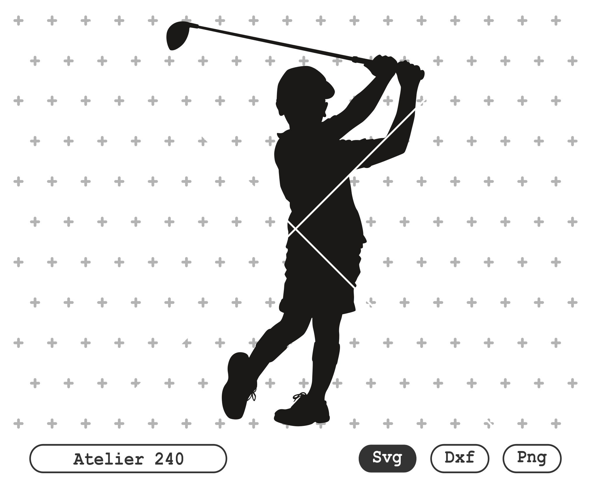 Download Golfer Silhouette Svg Cut File Commercial Free Instant Etsy