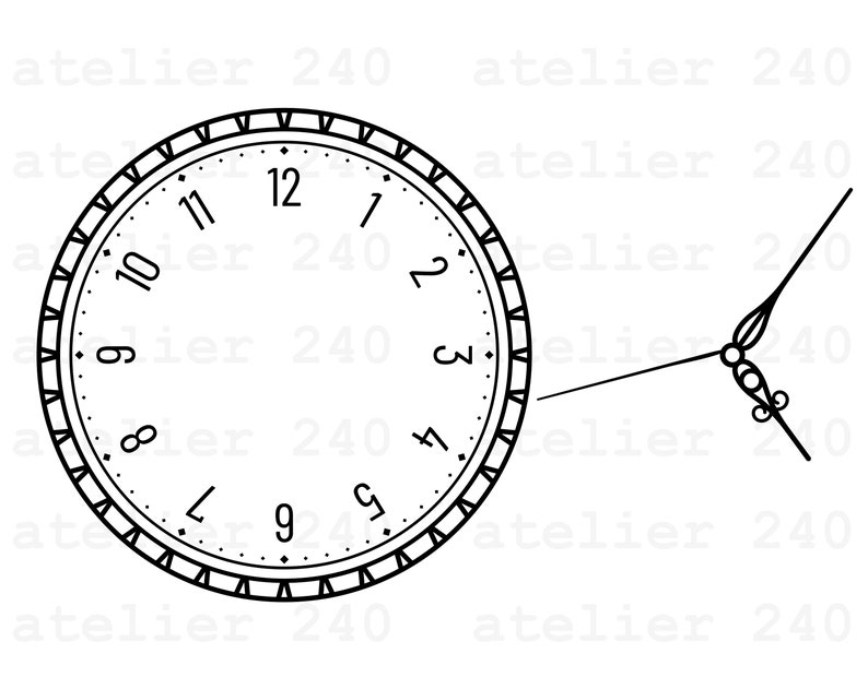 Clock Faces SVG Bundle Adjustable Clock Arow Commercial Use Etsy