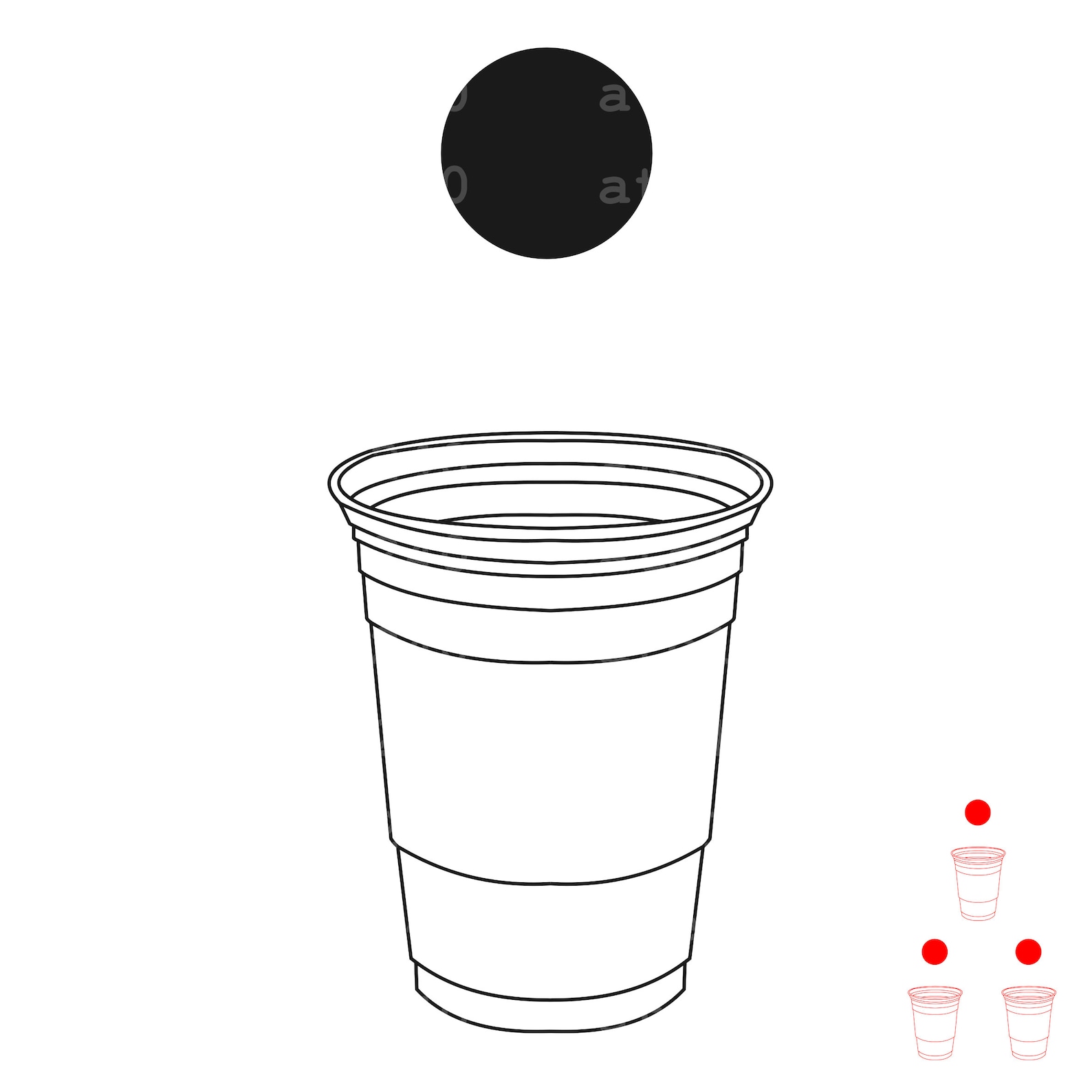Beer Pong SVG 1/Clipart/ Silhouette/ Cut Files/Instant Etsy