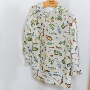 Baby Sweatshirt- Hoodie- 100% Organic Cotton French Terry/Rib Knit- Outdoor Critters