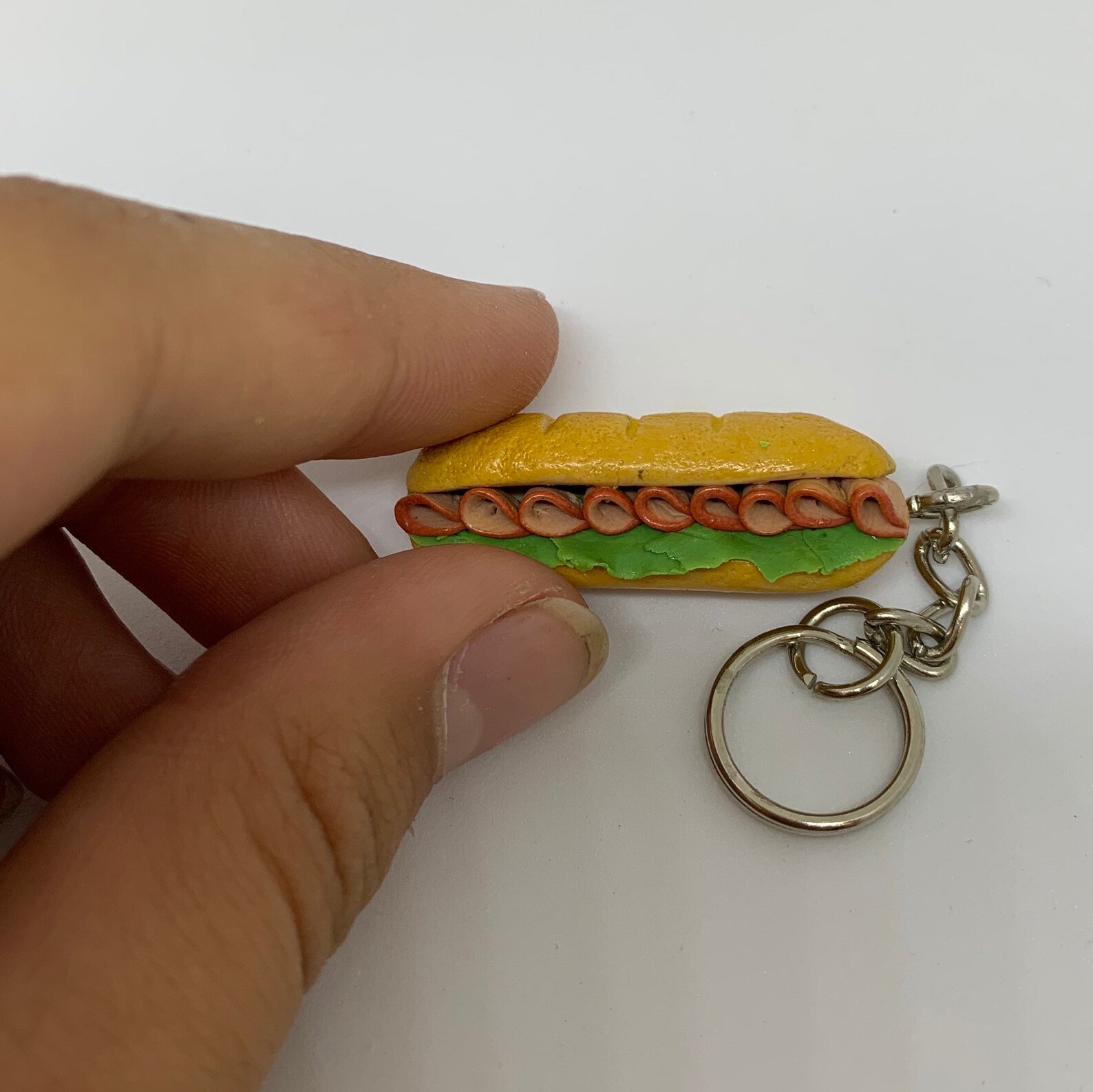 Polymer Clay Sub Sandwich Keychain Etsy