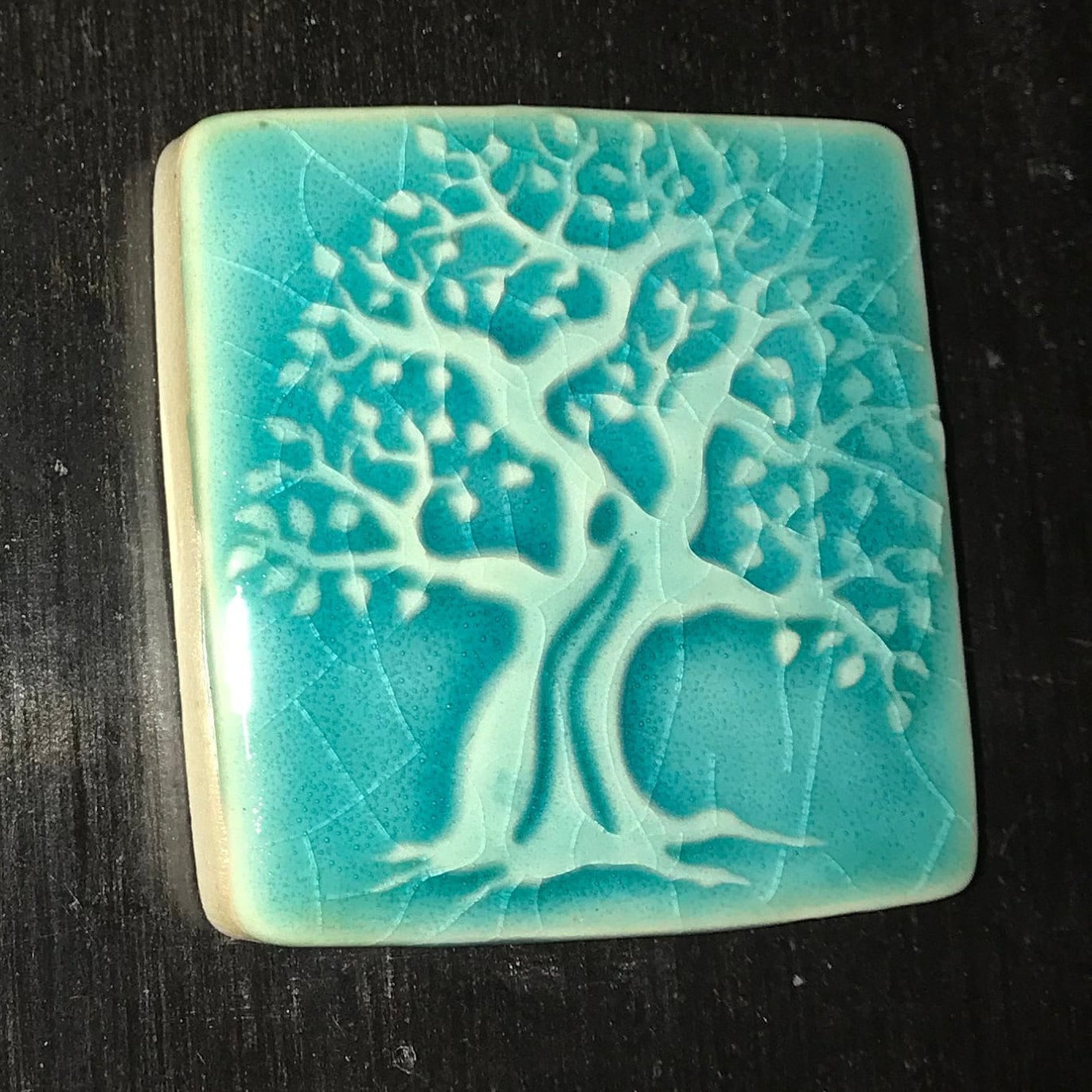 2x2 Handmade Ceramic Tree of Life Tile for Etsy