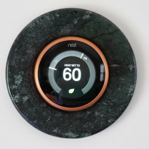 Alpine Green Natural Marble Nest Thermostat Wall Plate For Nest ALL Generations and Electric boxes w/ metal base