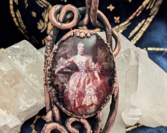 Madame Pompadour Cameo Necklace, Electroformed Pendant