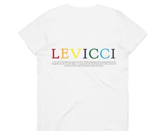 Short sleeve cotton jersey t-shirt in white. Levicci Signiture colour logo