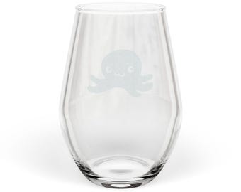 Sassy Octopus Stemless Wine Glass | 11.5oz Engraved