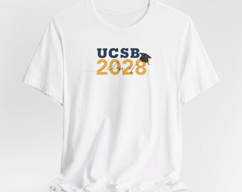 UCSB Graduating Class of 2028 Unisex Jersey Short Sleeve Tee