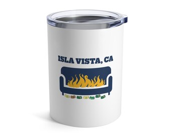Isla Vista Burning Couch Stainless Steel Wine Tumbler, UCSB Alumni Gift