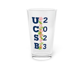 UCSB 2023 Graduate Pint Glass, UC Santa Barbara Alumni Gift (16 oz)