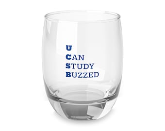 UCSB Whiskey Glass, Santa Barbara Alumni Gift, 6oz