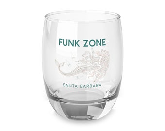 Mermaid Whiskey Glass, Santa Barbara Funk Zone, 6oz