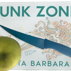 Glass Cutting Board - Santa Barbara Scenic Cutting Board - Funk Zone Mermaid Glass Cutting Board