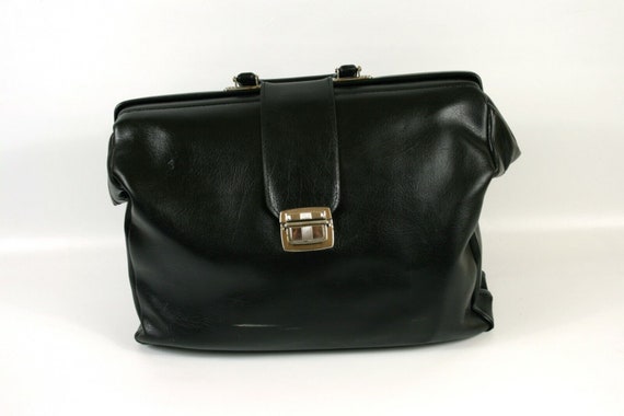 1940's Italian Genuine Leather Small Doctor Bag 
