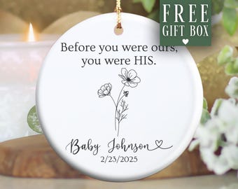 Baby Memorial Ornament, Custom Baby Memorial Christmas Ornament Baby Memorial Gift for Baby Sympathy Gift Miscarriage Ornament Infant Loss