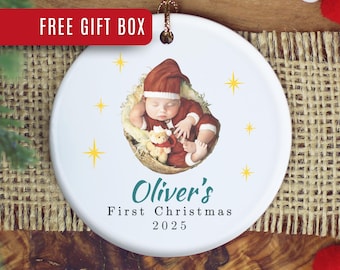 Baby Boy Ornament, Custom Baby Boy Christmas Ornament Personalized Baby Boy Keepsake Baby Boy First Christmas Ornament for Baby Boy Ornament