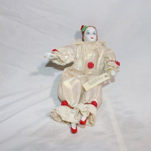 Kingstate the Dollcrafter Hand-Painted Fine Bisque Vintage Jester Porcelain Doll