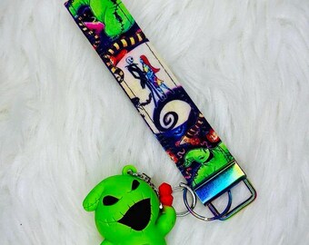 Boogieman Ghost skeleton Halloween Wristlet Keychain - Key fob