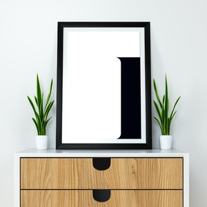 I Initial Artwork I Print Letter I I Poster Single Letter Print Name Initial  Initial Print Printable Art Letter Art Wall Art
