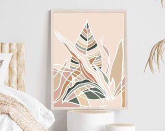 Botanical Plant Prints, Botanical Prints, Plant Prints, Botanical Wall Art, Original Artwork, Foliage Print, Tropical Plant Art, Boho Print